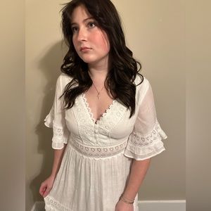 Lace white sundress